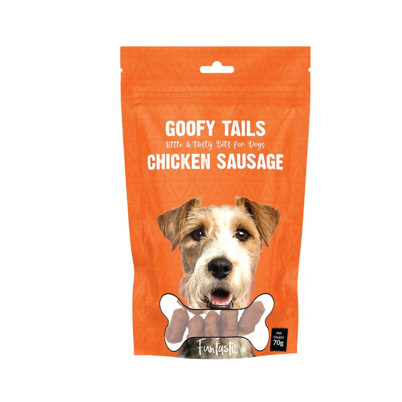 Goofy Tails Chicken Sausage Treats for Dogs and Puppies 70g - Wagr - The Smart Petcare Platform