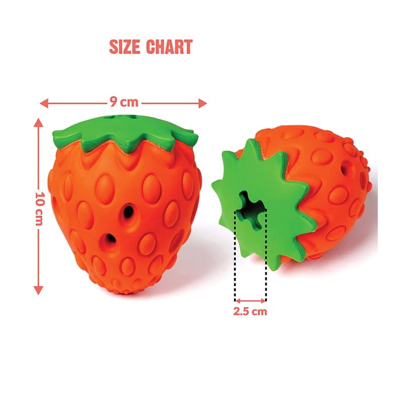 Goofy Tails Fruity Bites Strawberry Dog Toy - Wagr - The Smart Petcare Platform