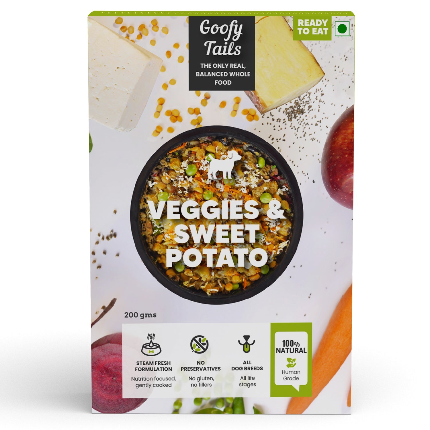 Goofy Tails Goofilicious Veggie Delight Fresh Food - Wagr - The Smart Petcare Platform
