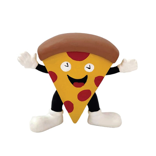 Goofy Tails Pizza Latex Squeaky Dog Toy (Yellow) - Wagr - The Smart Petcare Platform