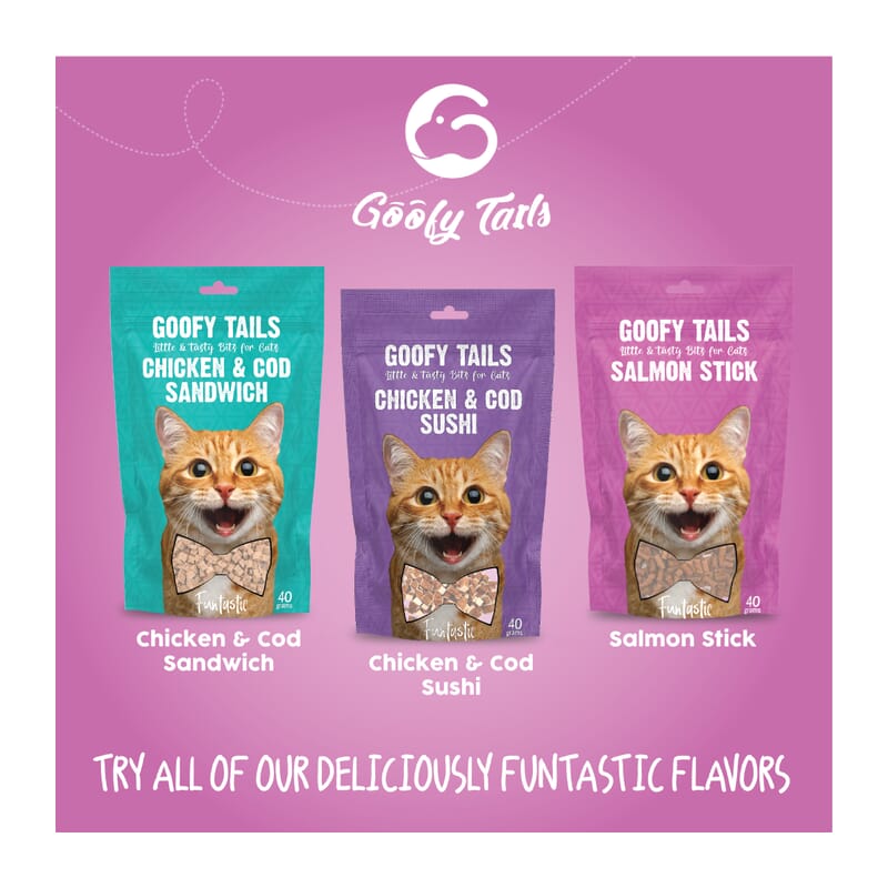 Goofy Tails Salmon Stick Treats for Cats and Kittens 40g - Wagr - The Smart Petcare Platform