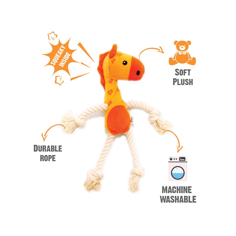 Goofy Tailsgiraffe Plush Toy for Dogs - Wagr - The Smart Petcare Platform