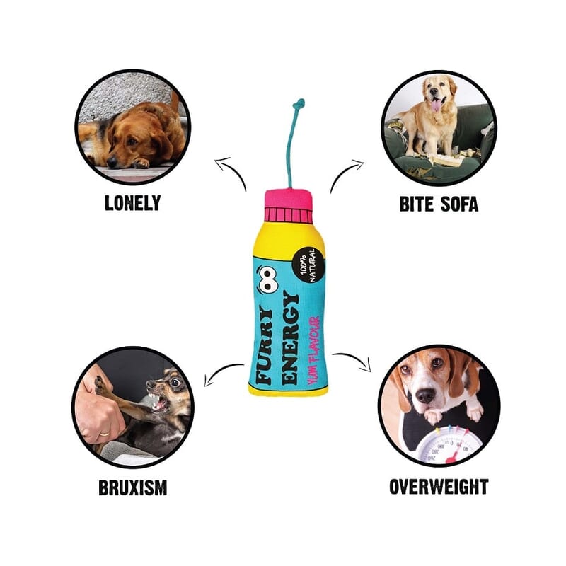 Goofy Tailsgym Series Energy Drink Plush Toy for Dogs - Wagr - The Smart Petcare Platform