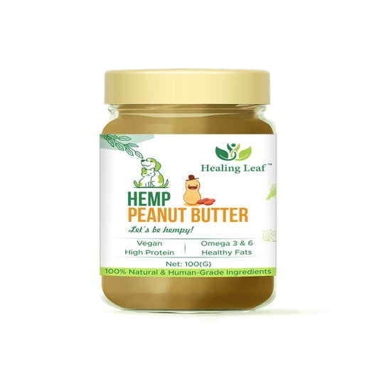 Healing Leaf Hemp Peanut Butter(100gm) + Hemp Hearts Combo - Wagr Petcare