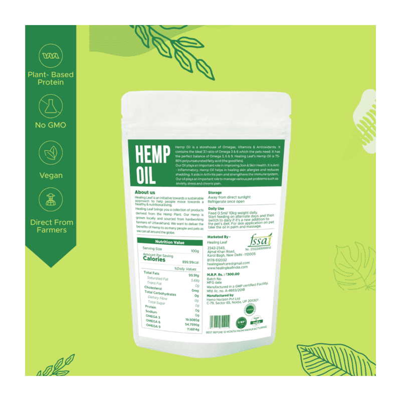 Hemp Oil for Pets by Healing Leaf - Wagr - The Smart Petcare Platform