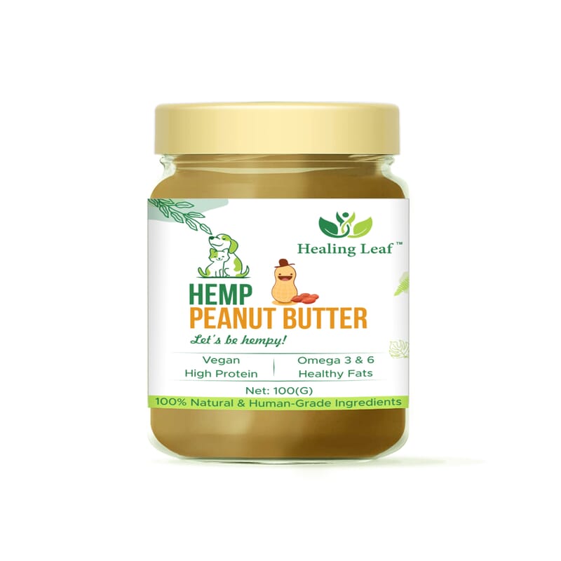 Hemp Peanut Butter for Pets by Healing Leaf, 100gm - Wagr - The Smart Petcare Platform