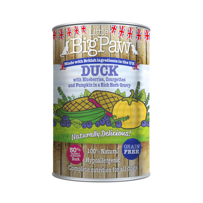 Little Big Paw Duck,Bluberries,Courgette,Pumpkin & Herbs Pack of 12 units of 390 Grams each - Wagr - The Smart Petcare Platform