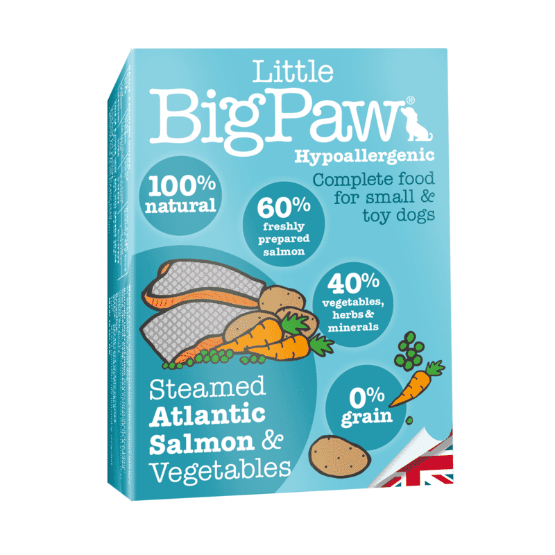 Little Big Paw Steamed Atlantic Salmon & Vegetables Pack of 7 units of 150 Grams each - Wagr - The Smart Petcare Platform