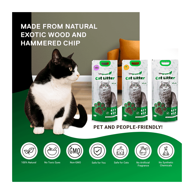 Livgreen Exotic Wood Cat Litter - Lavender - Wagr Petcare