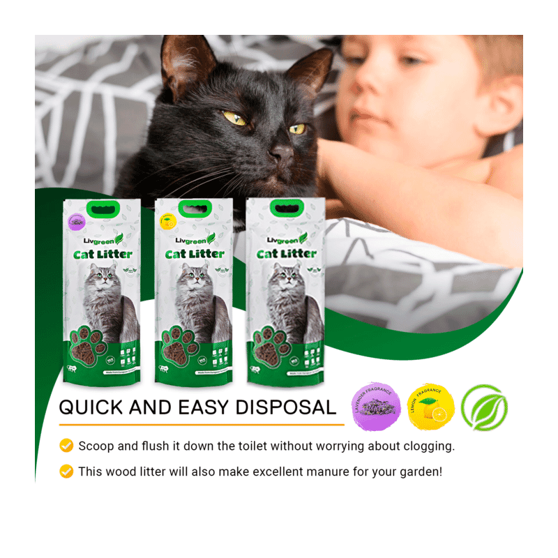 Livgreen Exotic Wood Cat Litter - Lavender - Wagr Petcare