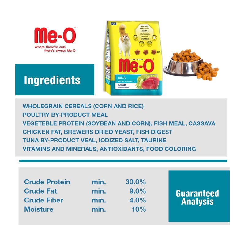Me-O Adult Dry Cat Food Tuna Flavour - Wagr - The Smart Petcare Platform