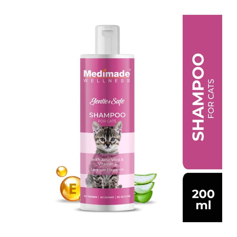 Medimade Cat Shampoo with Aloe Vera & Vitamin E, 200ml - Wagr - The Smart Petcare Platform