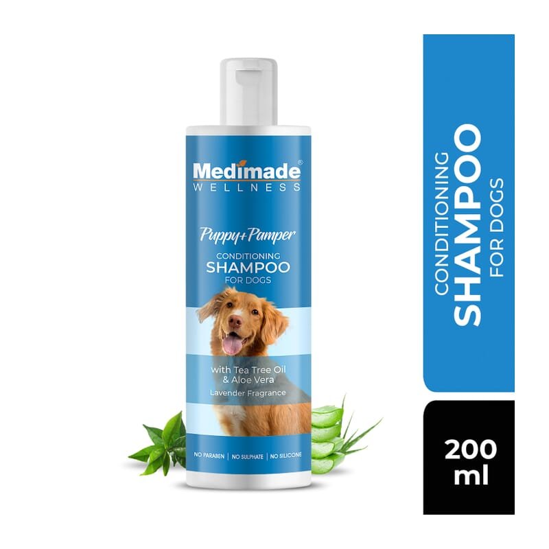 Medimade Conditioning Shampoo for Dogs with Tea Tree Oil & Aloe Vera, 200ml - Wagr - The Smart Petcare Platform