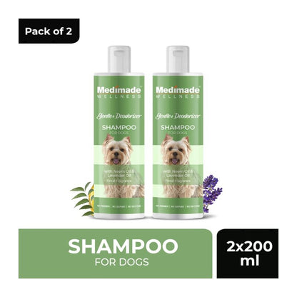 Medimade Gentle Deodorizer Shampoo for Dogs with Neem & Lavender Oil, 200ml - Wagr - The Smart Petcare Platform