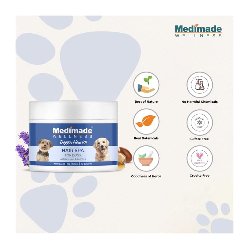 Medimade Hair Spa for Dogs with Lavender & Aloevera, 200gm - Wagr - The Smart Petcare Platform