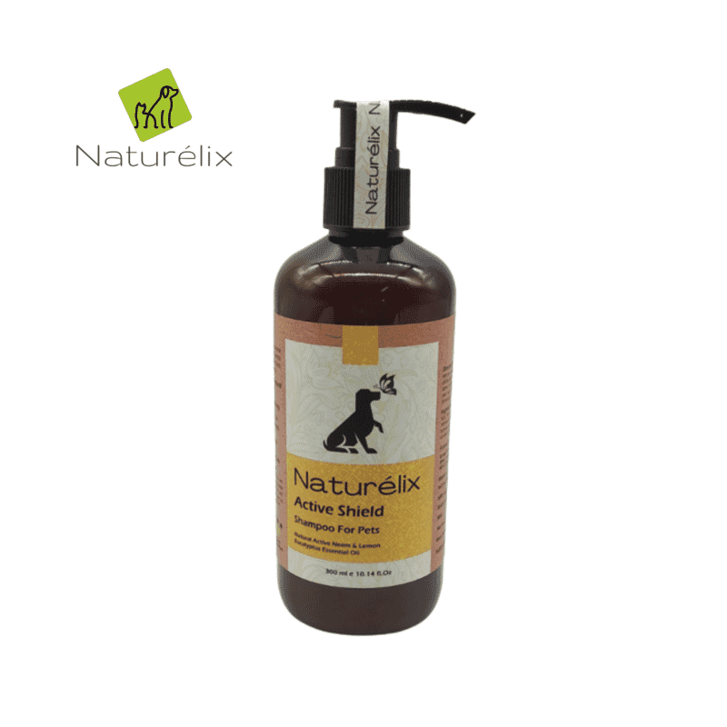 Naturelix Active Sheild Dog Shampoo- Tick & Flea Repellent Moisturising Shampoo, 300ml - Wagr - The Smart Petcare Platform