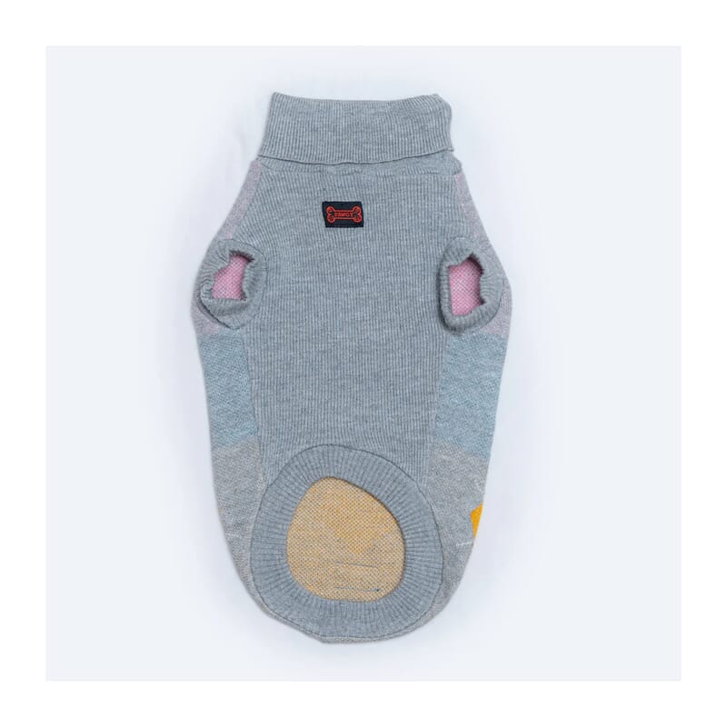 Pawgy Pets High Neck Sweater for Dogs - Grey - Wagr Petcare