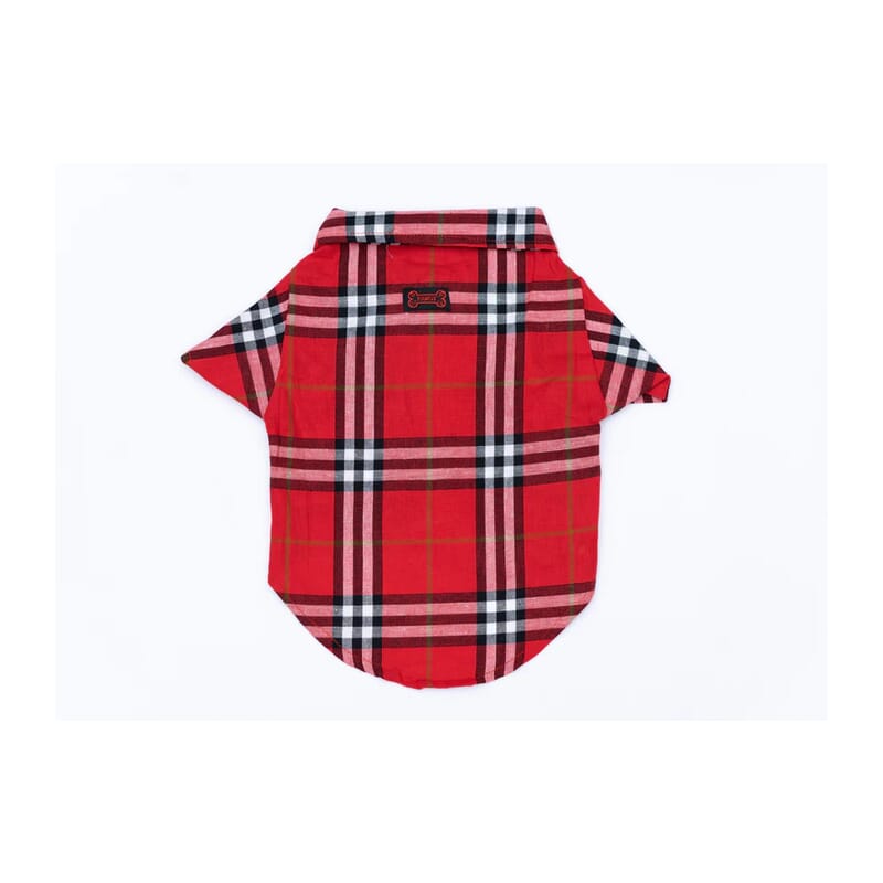 Pawgy Pets Red Checks Shirt - Wagr Petcare