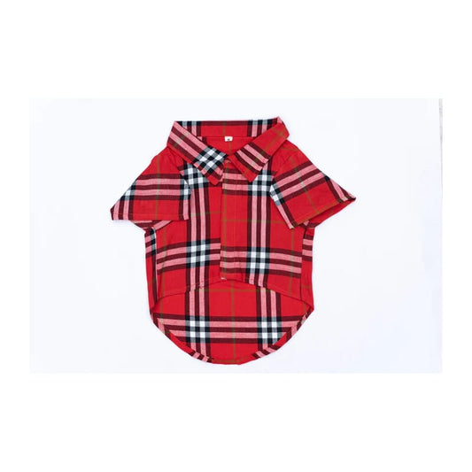 Pawgy Pets Red Checks Shirt - Wagr Petcare