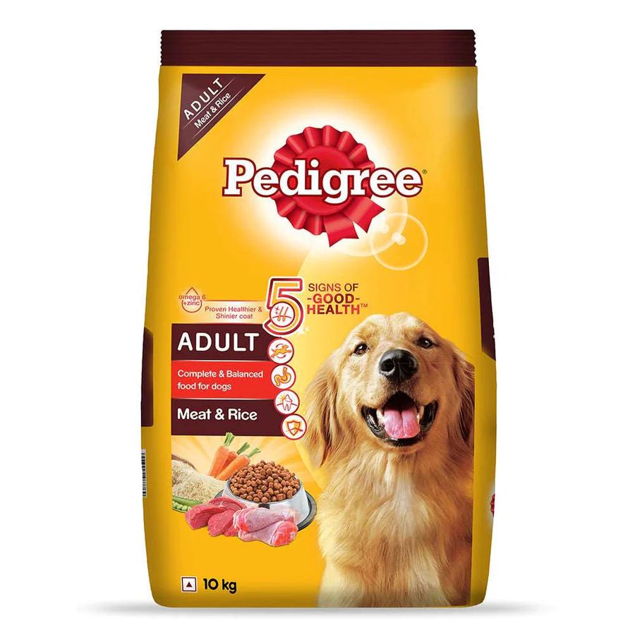 Pedigree Adult Dry Dog Food, Meat & Rice - Wagr Petcare