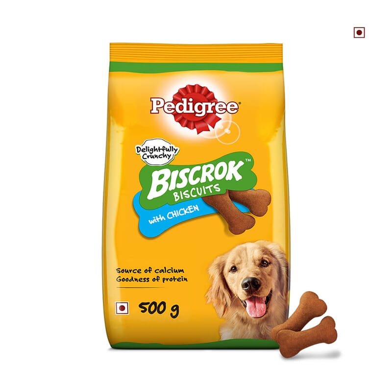 Pedigree Biscrok Biscuits Dog Treats (Above 4 Months), Chicken Flavor - Wagr - The Smart Petcare Platform