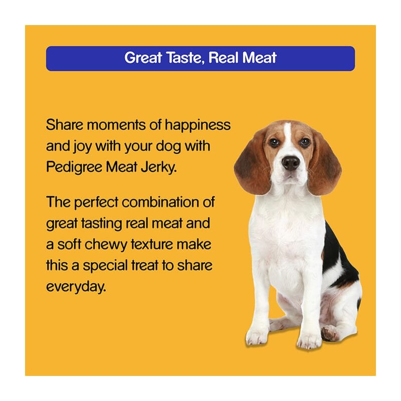 Pedigree Meat Jerky Adult Dog Treat , Barbecued Chicken, 80g Pack - Wagr - The Smart Petcare Platform
