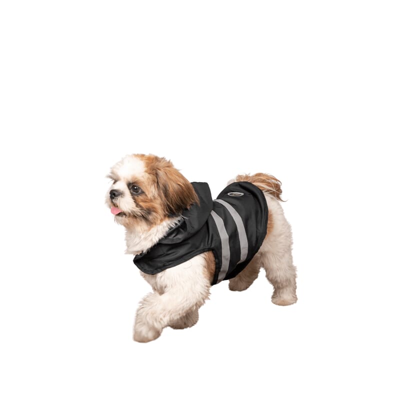 Petsnugs Black Reflective Raincoat - Wagr Petcare