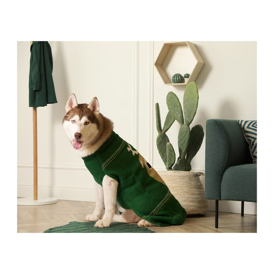 Petsnugs Green Reindeer Sweater Dark Green - Wagr Petcare