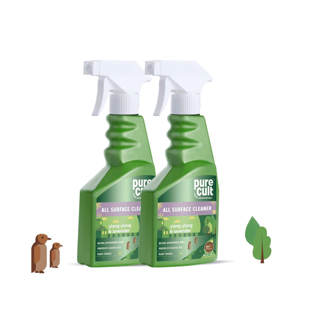 PureCult Eco-Friendly All Surface Cleaner with Ylang Ylang & Lavender Essential Oil, 500ml - Wagr - The Smart Petcare Platform