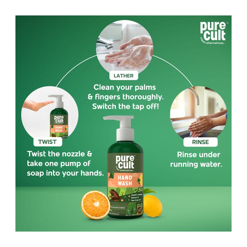 PureCult Sweet Orange And Lemon Handwash, 750ml - Wagr Petcare
