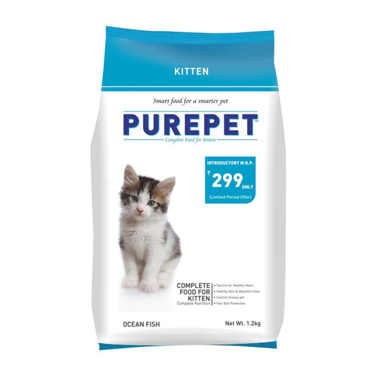 Purepet Ocean Fish Kitten Cat Food 1.2kg - Wagr - The Smart Petcare Platform