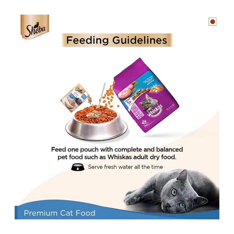 Sheba Premium Wet Cat Food, Fish Mix (Maguro & Bream) - Wagr - The Smart Petcare Platform