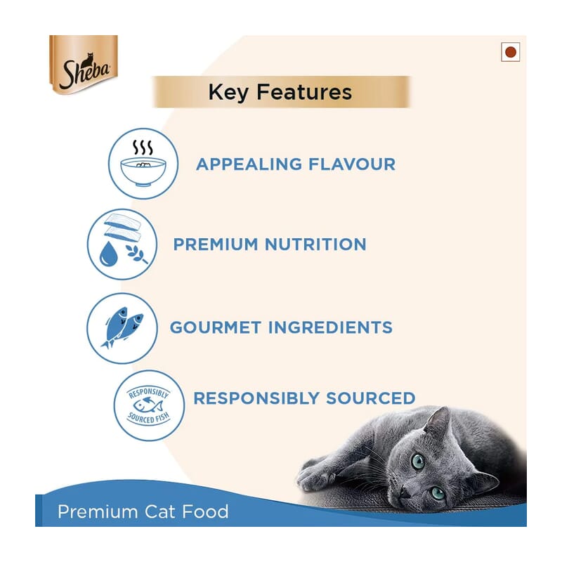 Sheba Premium Wet Cat Food, Fish Mix (Maguro & Bream) - Wagr - The Smart Petcare Platform