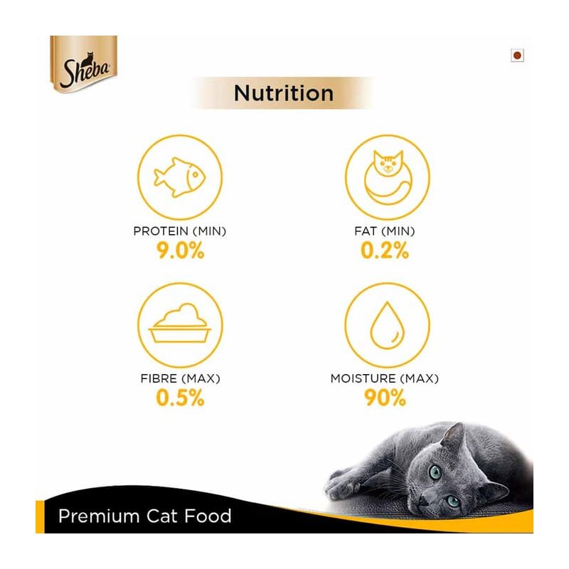 Sheba Premium Wet Cat Food, Tuna Fillet & Whole Prawns in Gravy, 85g Can - Wagr - The Smart Petcare Platform