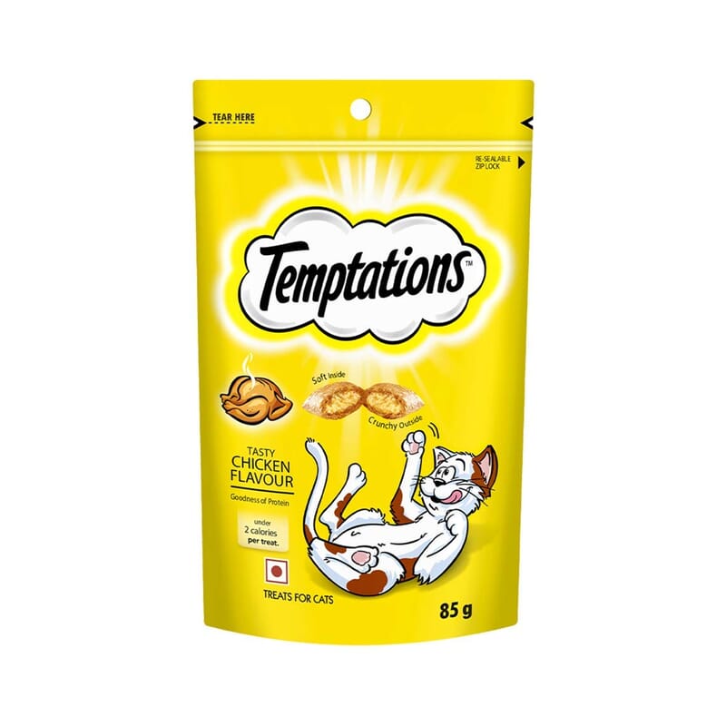 Temptations Cat Treat, Tasty Chicken Flavour - 85 g - Wagr - The Smart Petcare Platform