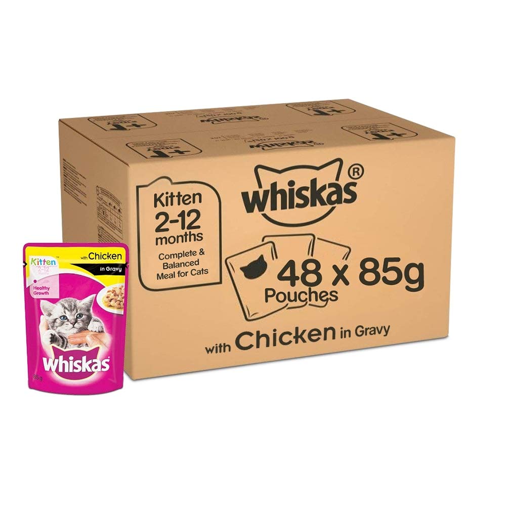 Whiskas Kitten (2-12 months) Wet Cat Food, Chicken in Gravy - Wagr - The Smart Petcare Platform